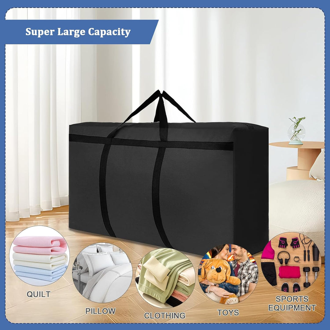 2Stück 180L Aufbewahrungstasche, Grosse Umzugstaschen, 600D Oxford Auflagentasche, XXL Reisetasche,