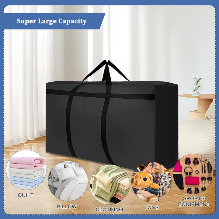 2Stück 180L Aufbewahrungstasche, Grosse Umzugstaschen, 600D Oxford Auflagentasche, XXL Reisetasche,