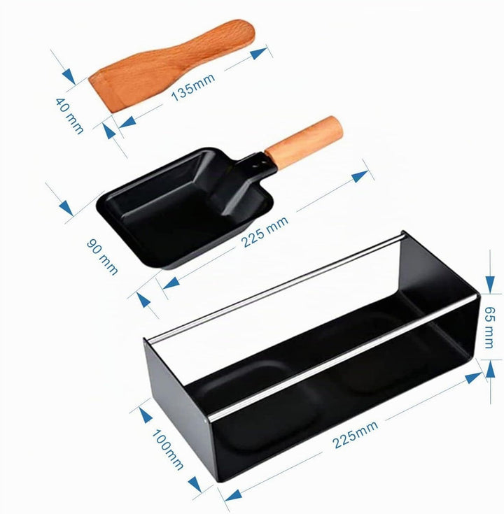 Holzsammlung Raclette-Set,Mini Raclette Grill Portable Käseschmelzer Käse Raclette Grill mit 2 Stück