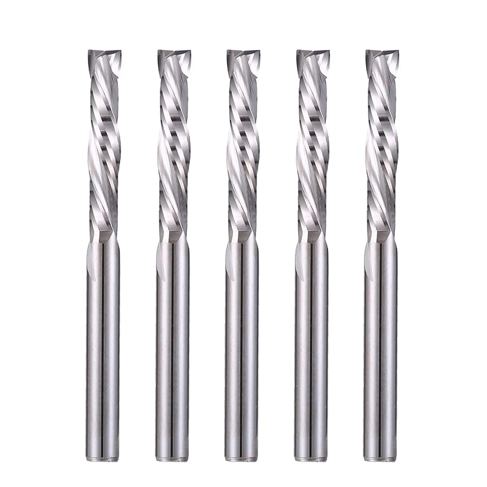 EU_HOZLY UP &amp; DOWN Cut 3.175x17mm Zwei Flöten Spiral Carbide Tool für CNC Router Kompression Holz En
