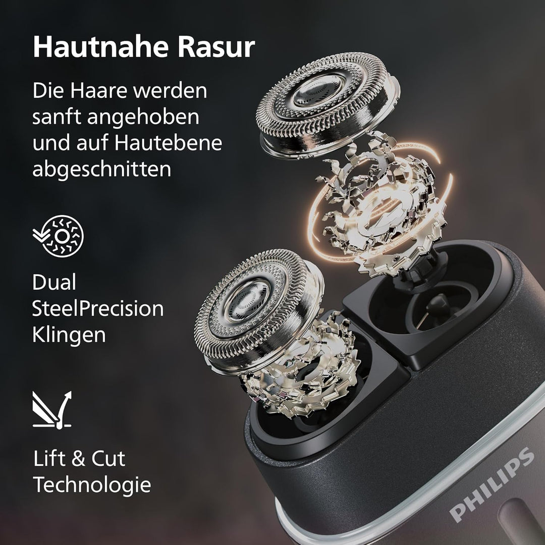 Philips Rasierer Series 700 - kompakter Elektrorasierer, Lift & Cut-System, Dual SteelPrecision-Klin
