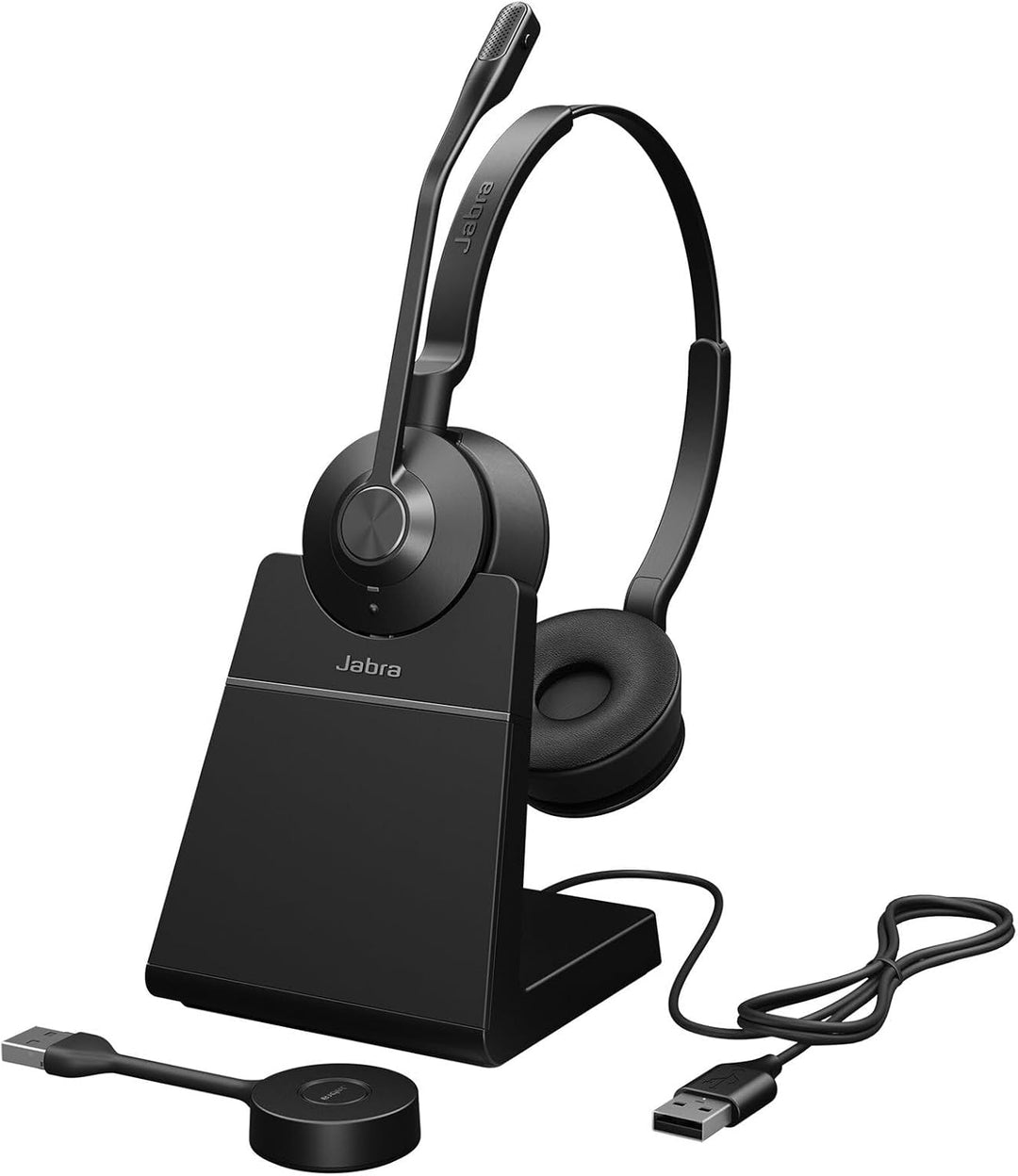 Jabra Engage 55 Stereo-Headset UC, Link 400a DECT-Adapter USB-A, Engage 55 Tischständer, 1,2 m USB-C