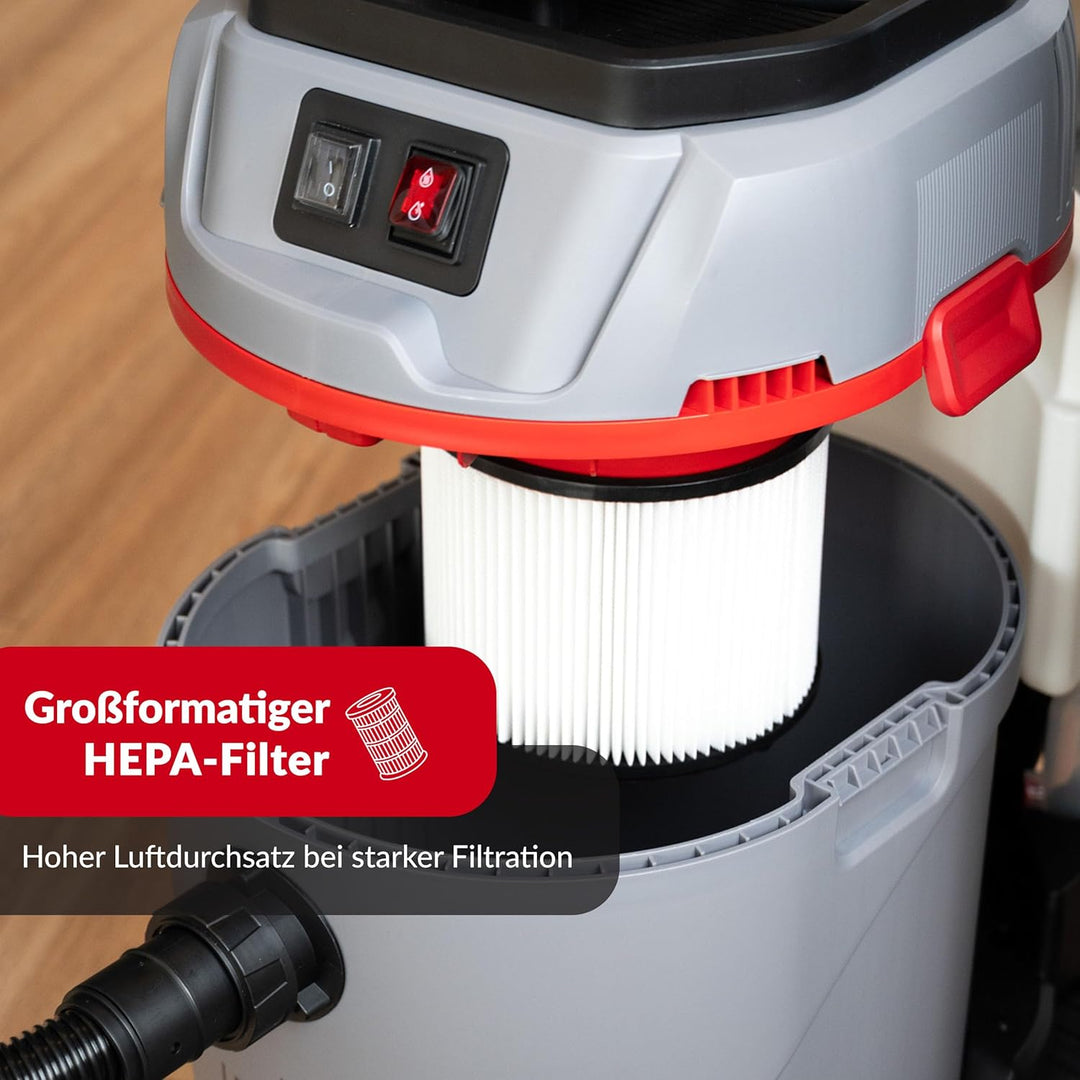 LEHMANN Primewash 2800 Waschsauger, Profi Teppichreiniger & Polsterreiniger mit Heisswasser 60°C, Na