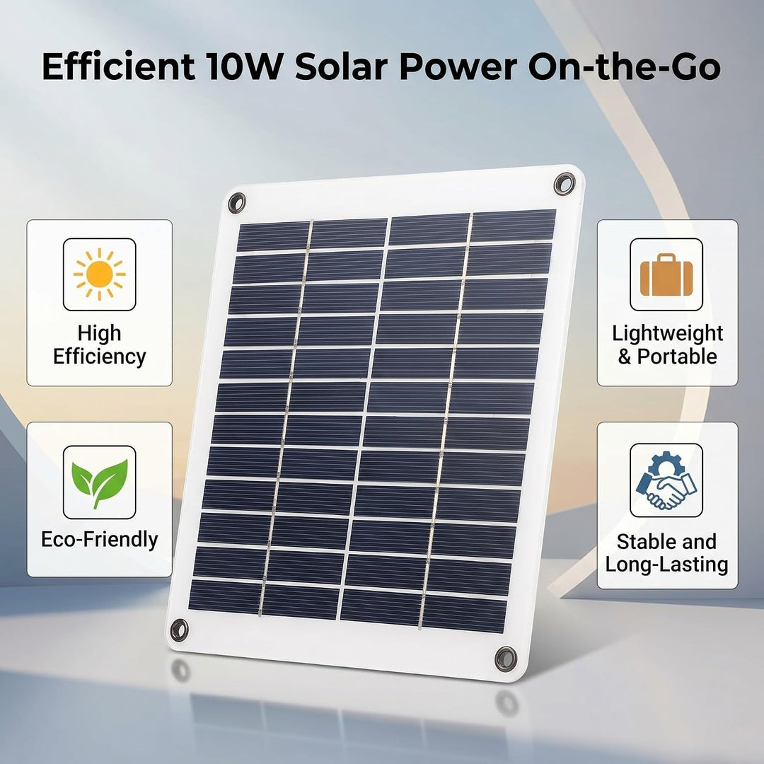 Tragbares Solarladegerät, 10W Ladegerät aus Polykristallines Silikon für 9V bis 12V Batterien für So