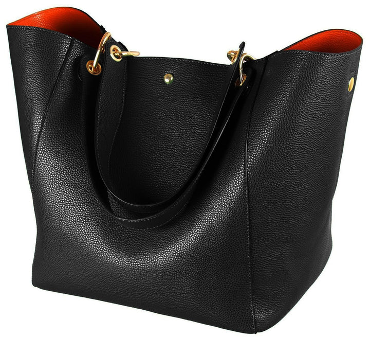 sqlp Damen Henkeltaschen Leder Gross Kapazität Shopper Tasche Student Schultasche Arbeit Handtasche