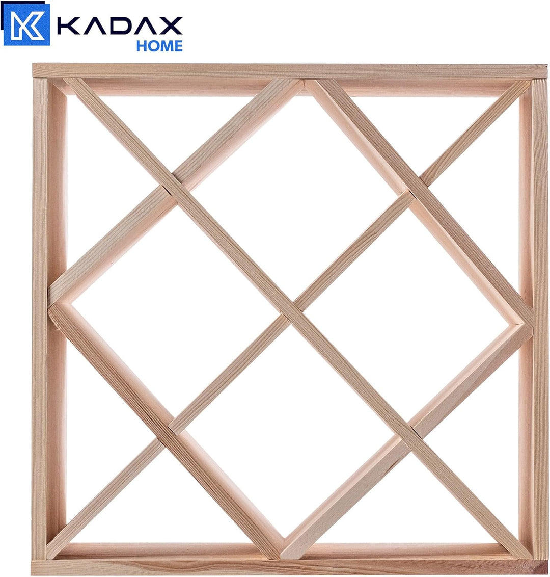 KADAX Weinregal aus Holz, 52 x 25.5 x 52 cm, Grosses Flaschenregal für viele Weinflaschen, rustikale
