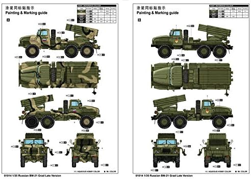 Trumpeter 1/35 BM-21 Hail MRL, Späte Version, TSM-1014, Mehrfarbig