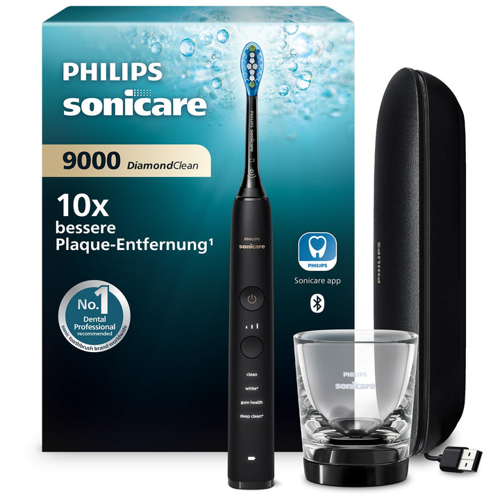 Philips Sonicare DiamondClean 9000 Elektrische Schallzahnbürste mit App (Modell HX9911/09), Zahnbürs