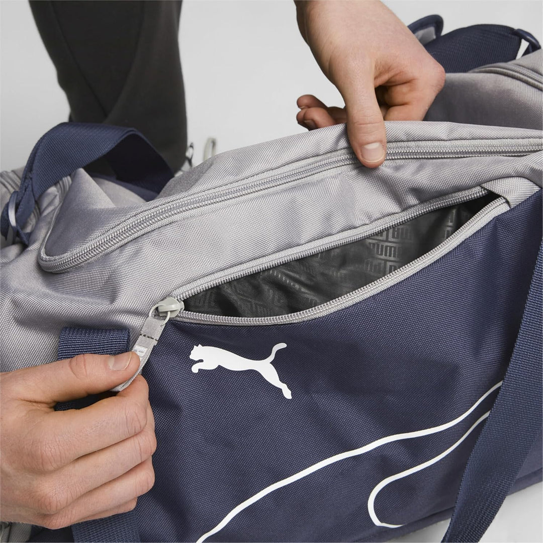 PUMA Unisex Fundamentals Sporttasche M Sporttasche Einheitsgrösse Puma Marine-beton Grau, Einheitsgr