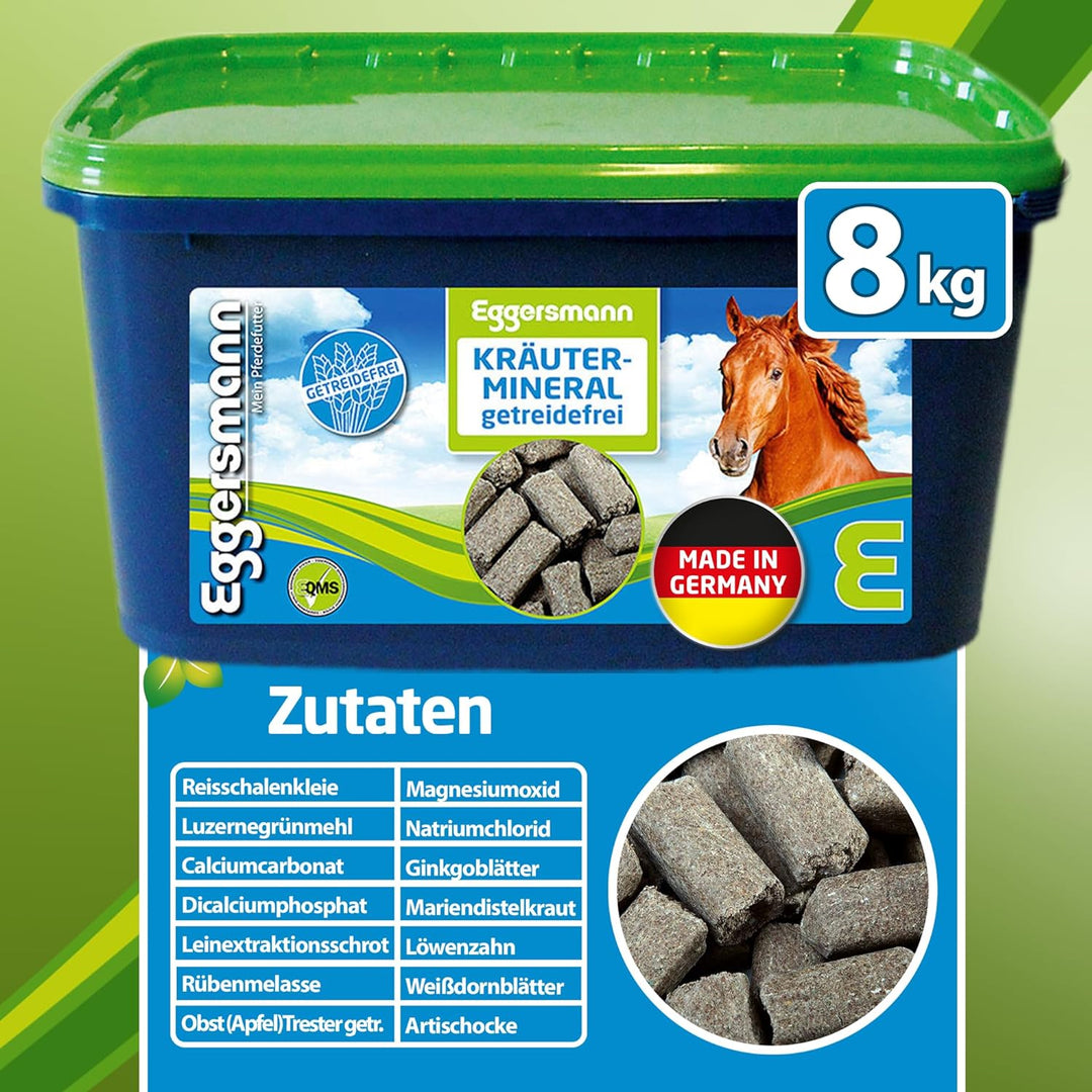 Eggersmann Kräutermineral Getreidefrei – Getreidefreies Mineralfutter für Pferde – Für Allergiker ge