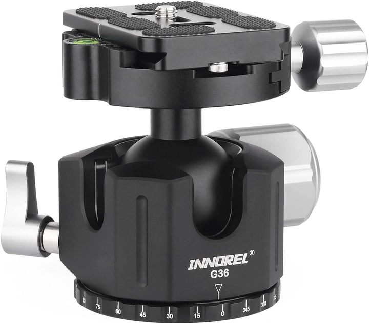 INNOREL G36 Low Profile Panorama-CNC-Metall-Kamerastativ-Kugelkopf mit 1/4" Arca Swiss Universal-Sch