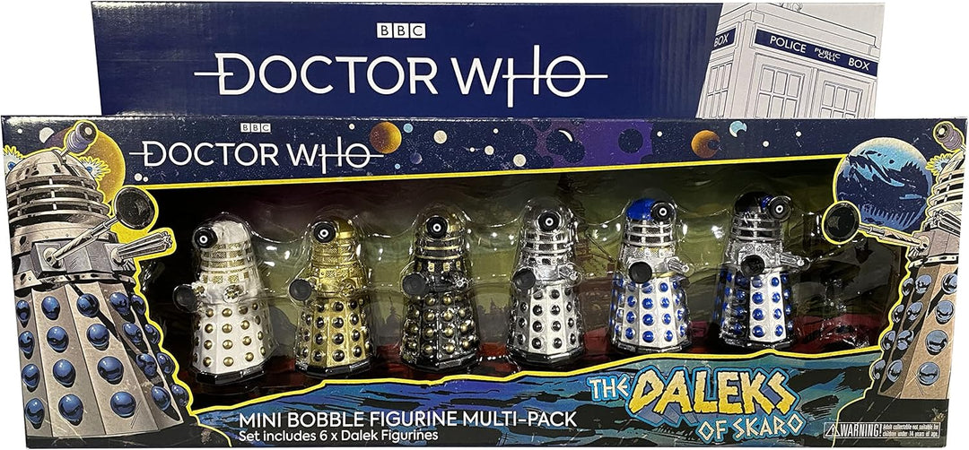 Doctor Who The Daleks of Skaro Bobble Figure 6 Pack Gift Set, 3 Inch (A1)