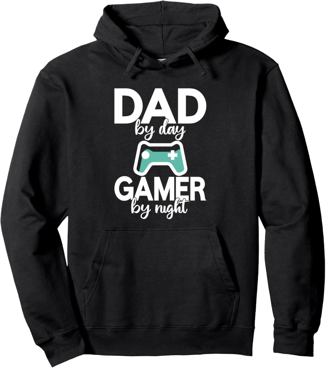 Dad By Day Gamer By Night Zocken Gaming Geschenk Pullover Hoodie