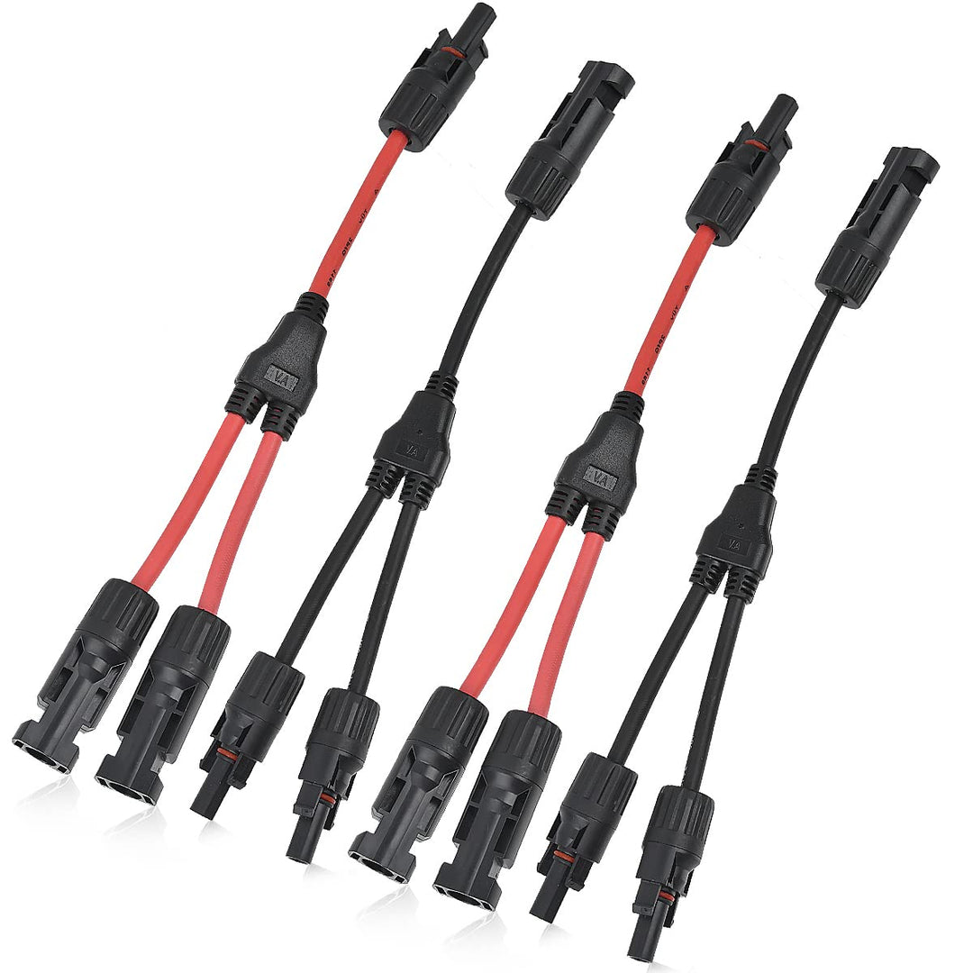 DODUOS 2 Paar Solarkabel Y-Verteiler Solarpanel-Kabel MMF+FFM für Parallel-Photovoltaik-Anschluss, S