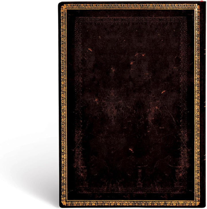 Paperblanks - Faux Leder schwarzes Marokkoleder - Notizbuch Midi Flexi Liniert - 176 Seiten, Midi (1