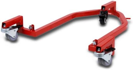 ConStands Mover II Racing - Motorrad Montageständer für Aprilia RS 125 Rot Hinten Rangierhilfe Hinte