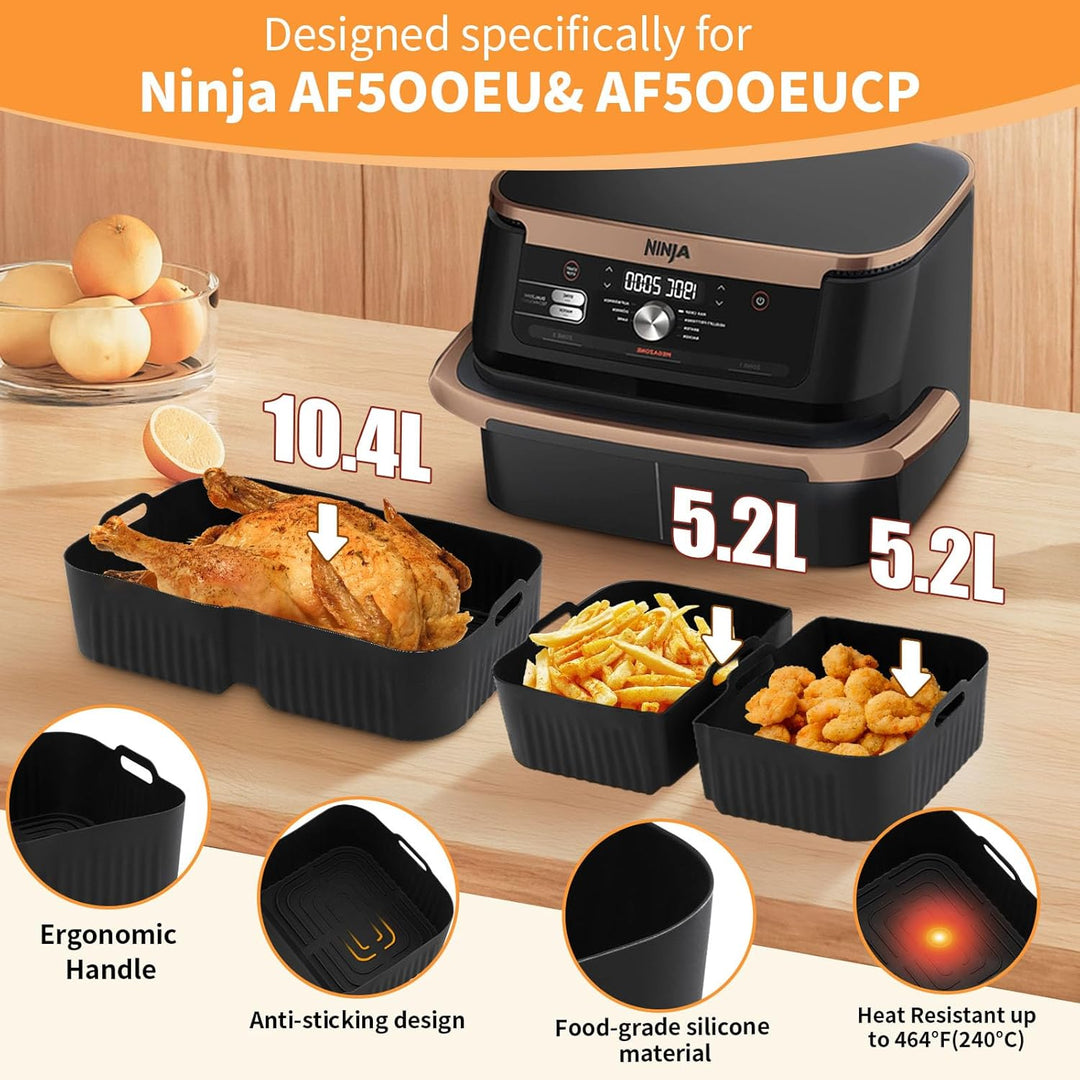 Zubehör für die Ninja Foodi FlexDrawer 10,4L Heissluftfritteuse AF500EU (20PCS),Silikonform für Airf