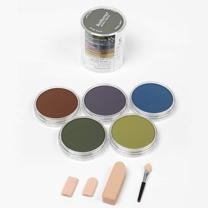 PanPastel Pastell-Set mit 5 Farben, extra dunkle Schattierungen