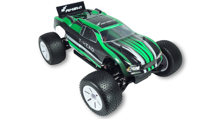 Amewi 22233 T-Head Truggy 4WD Brushed, Spielzeug, 1: 10 RTR, Grün