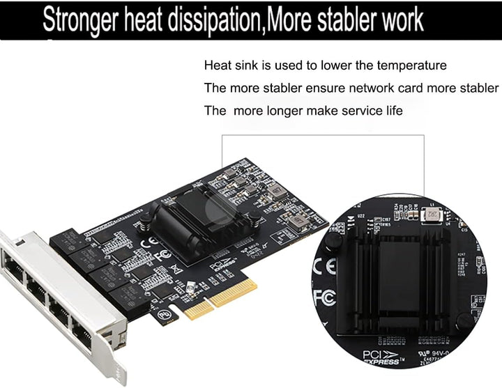 Quad-Port 2.5GBase-T PCIe Netzwerk Adapter RTL8125B 2500/1000/100Mbps PCI Express Gigabit Ethernet K