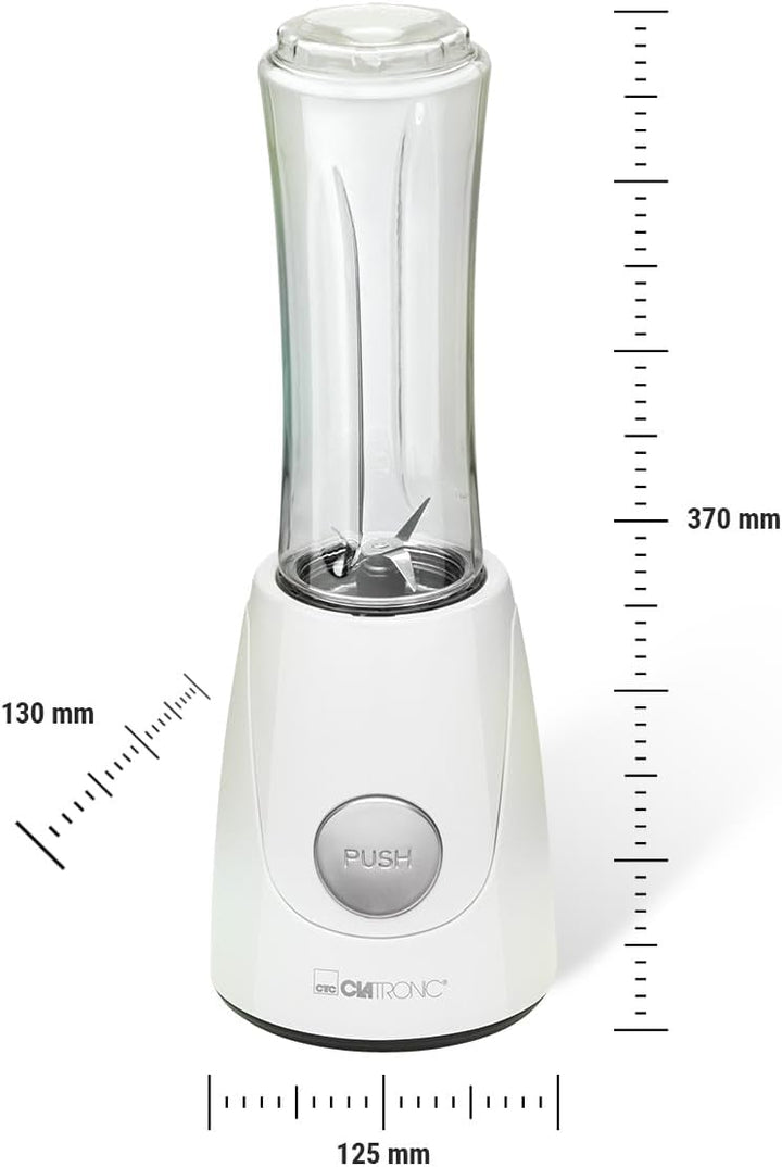 Clatronic® Smoothie Maker für Smoothies & Shakes | Mixbehälter als Trinkbecher zu verwenden | Shaker