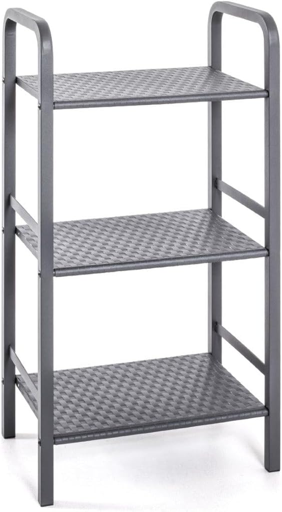 HAKU Möbel Regal, Metall, grau, B 40 x T 28 x H 81 cm 40 x 28 x 81 cm, 40 x 28 x 81 cm