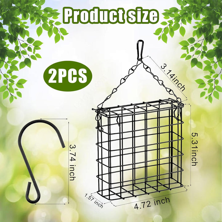 2 Stück Vogel Nistmaterial Halter Set,Aufhängen Vogelfutterstation,Futterstation für Wildvögel,Futte