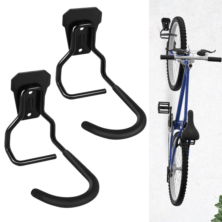 Sioner 2er-Pack Fahrradhalter Vertikale Fahrradhaken, Fahrradaufhänger, strapazierfähiges Heimlagerr