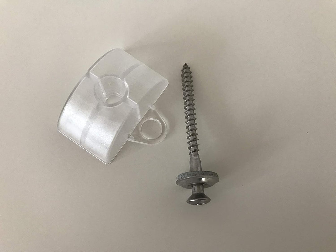 Set aus je 100 Stück Abstandhalter & Spengler-Schrauben TX20 EPDM-Dichtscheiben 4,5x55mm für Trapez-