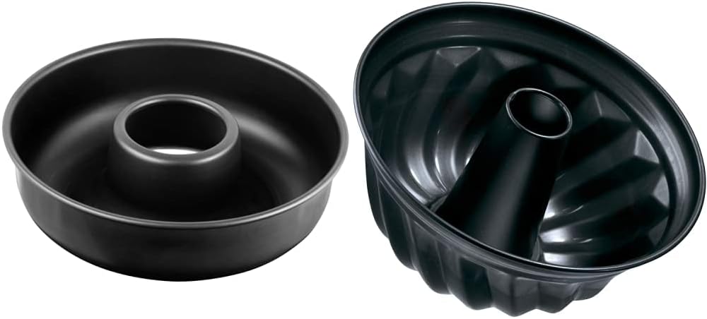 Zenker 7408 Frankfurter Kranz Backform, runde Kuchenform Ø 28 cm & Z6527 Gugelhupfform Ø 25 cm, Kuch