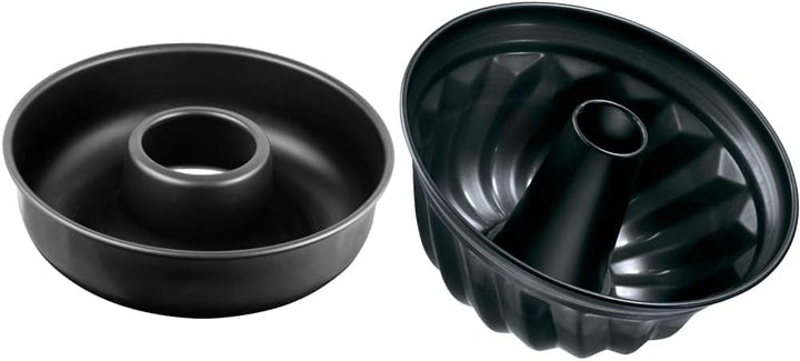 Zenker 7408 Frankfurter Kranz Backform, runde Kuchenform Ø 28 cm & Z6527 Gugelhupfform Ø 25 cm, Kuch
