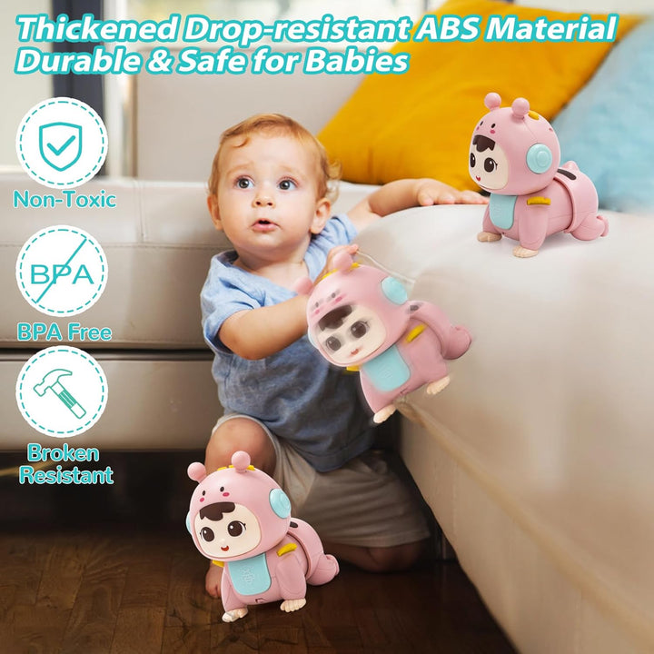 Musik Licht Krabbelnde Baby Spielzeug Bauchlage Musikalische Sensorik Spielzeug Tummy Time Toys für