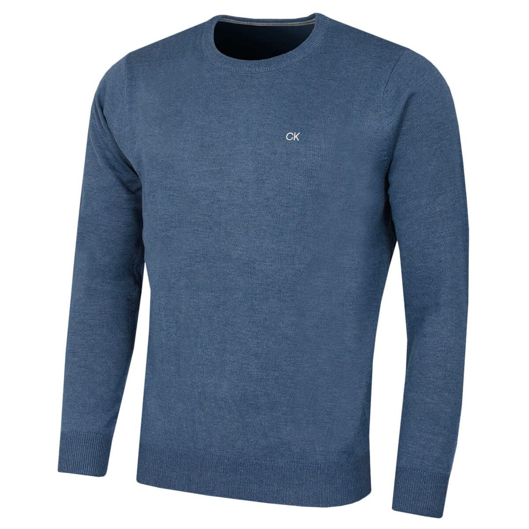 Calvin Klein Herren mit Rundhalsausschnitt aus weicher Baumwolle Sweater M Denim Marl, M Denim Marl