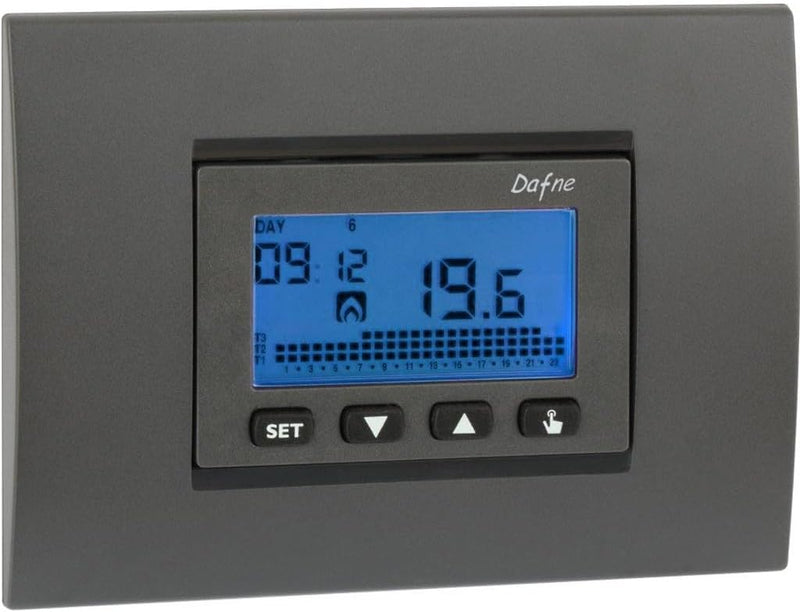 VEMER Daphne Einbaubatterie Chronothermostat, weiss/anthrazit, normal