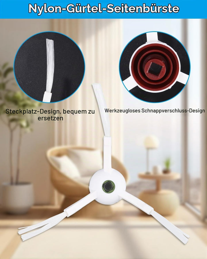 21 Stück Ersatz-Zubehör-Set für Ecovacs Deebot X1 Omni/ X1 e Omni/ X1 Turbo,1 Hauptbürste 1 Schraube