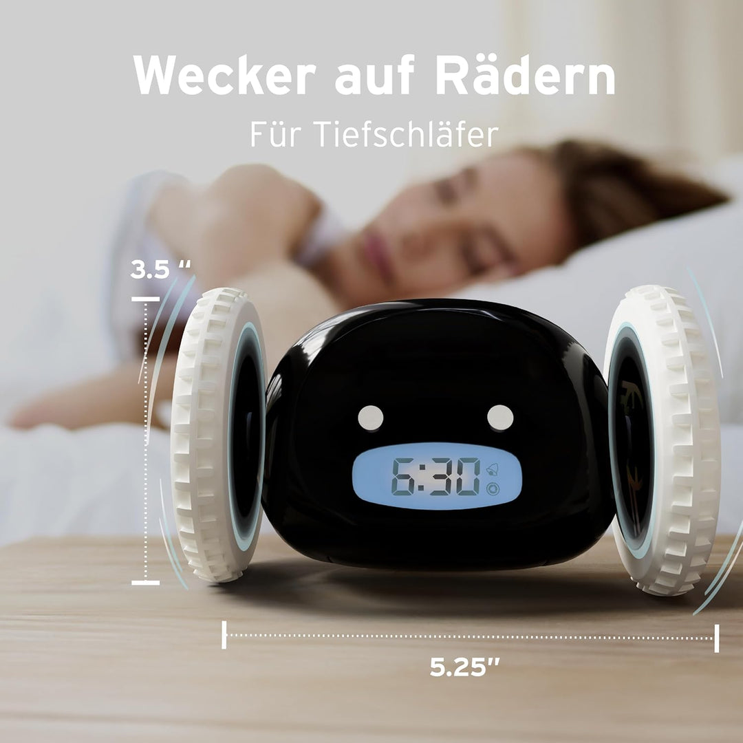 CLOCKY Lauter Wecker Digital Wecker Laut für tiefschläfer Erwachsene Jugendliche Lustig für schwerhö