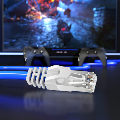 LAN Kabel 30 meter, Cat6 Lang Netzwerkkabel 30m Verlegekabel, RJ45 FTP Geschirmt Internet Kabel, Hoc