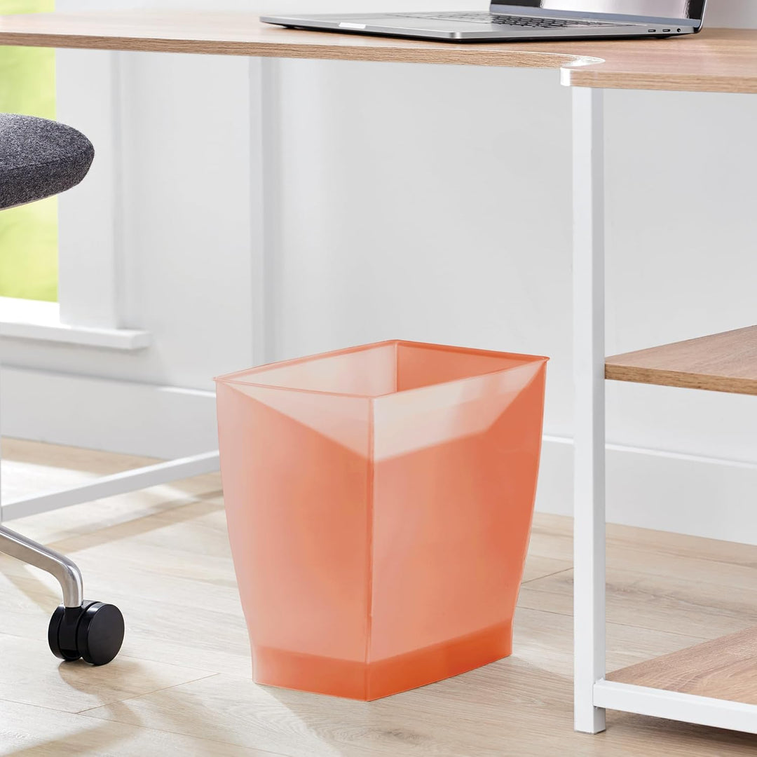 iDesign 64780 Spa Rechteckiger Mülleimer, Abfallkorb Mülleimer für Badezimmer, Schlafzimmer, Home Of