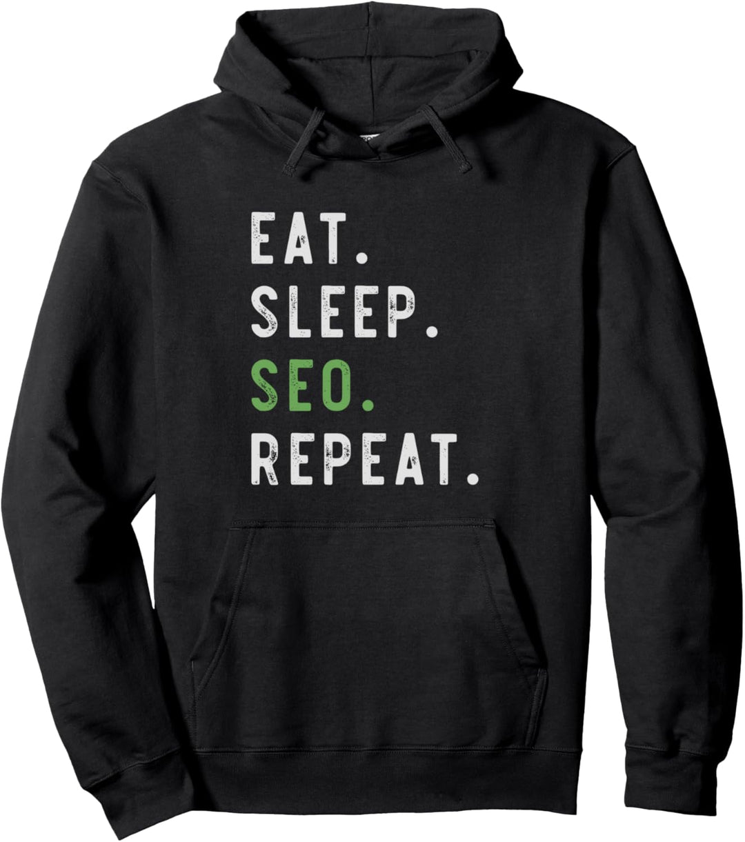 Seo Shirt Eat Sleep Seo Wiederholung Fanspieler Pullover Hoodie