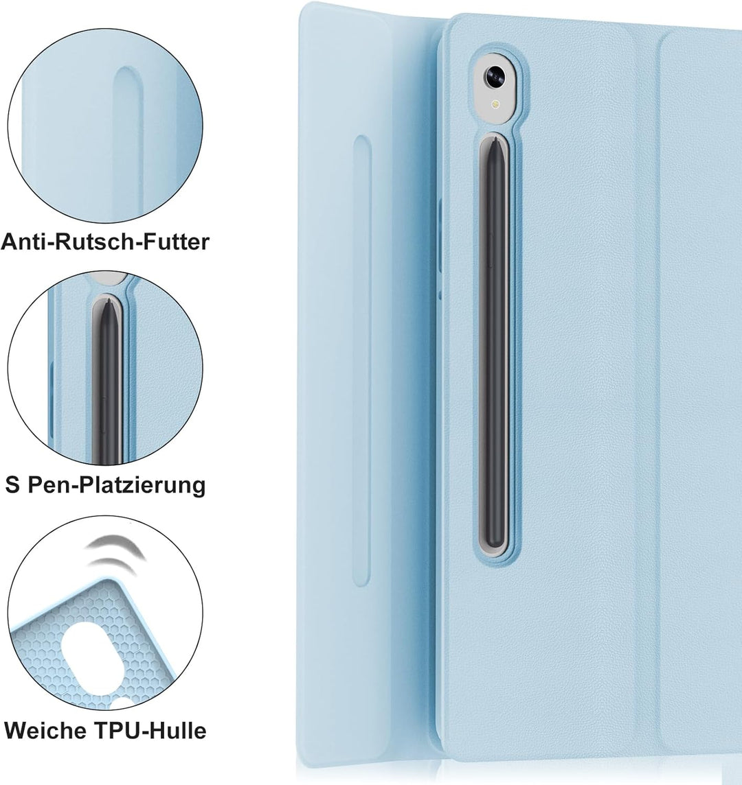IVEOPPE Hülle mit Tastatur für Samsung Galaxy Tab S10 FE+ 13.1 Zoll, Deutsches QWERTZ-Layout, Tastat