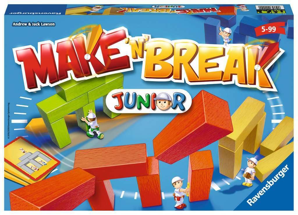 Ravensburger 22009 - Make 'n' Break Junior - Gesellschaftsspiel für die ganze Familie, Junior Versio