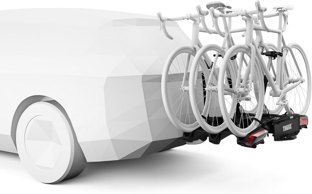 Thule Epos ParkSecure Fahrradträger für die Anhängerkupplung, Klappbar, Black, 3 Bikes, mit Parksens