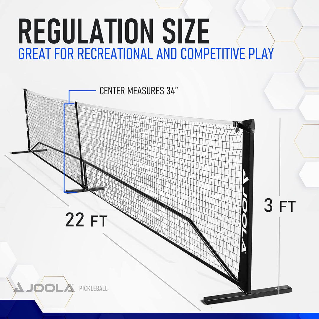 JOOLA Pickleballnetz Pickleball Net mit Stahlrahmen, Strapazierfähiges PPVC-Netz, Outdoor/Indoor, in