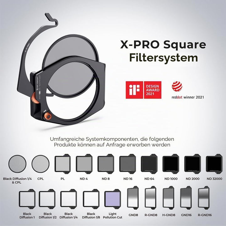 K&amp;F Concept Nano X-PRO Rechteckfilter ND1000(10 Stop) 100x100mm Square Filter Graufilter aus Optisch