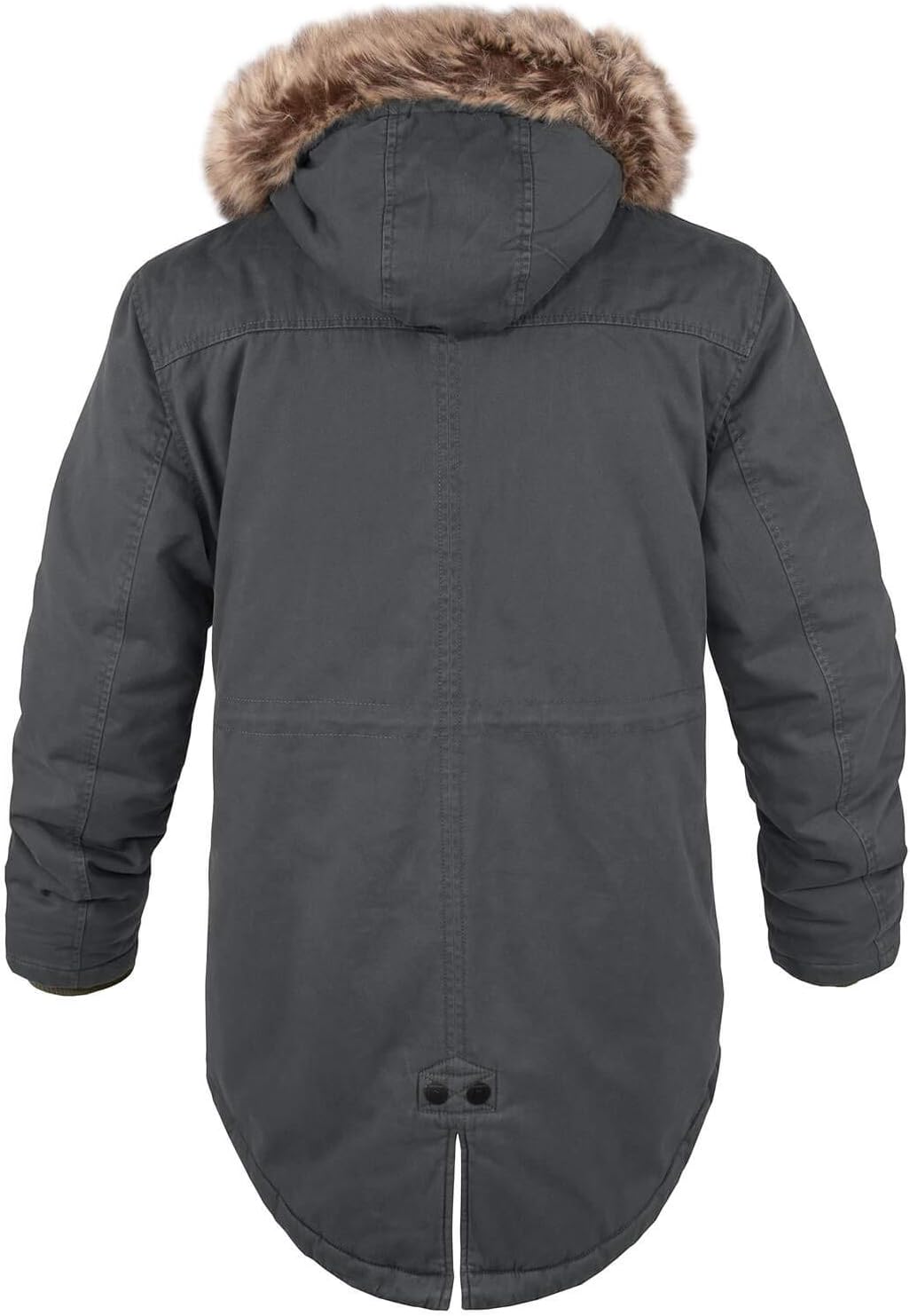 bw-online-shop Winterparka Fishtail mit Futter Herren Parka Jacke 5XL Anthrazit, 5XL Anthrazit