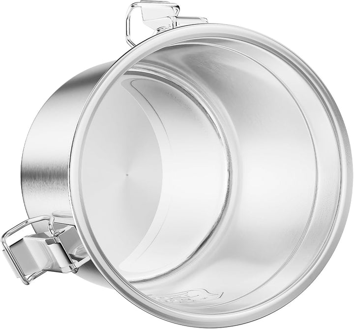 6L/1.59Gal Edelstahl-Luftdichter Lebensmittelbehälter mit luftdichtem Deckel und Verschlussklammer R