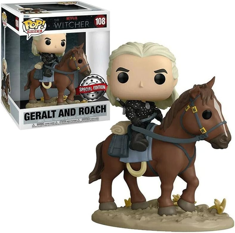 FUNKO Deluxe POP Figur - Ride - Witcher- Geralt and Roach Einheitsgrösse Mehrfarbig, Einheitsgrösse