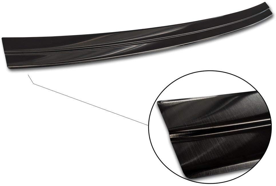 Avisa Schwarz Edelstahl Heckstossstangenschutz kompatibel mit Audi Q7 (4M) 2015-2019 & FL 2019- inkl