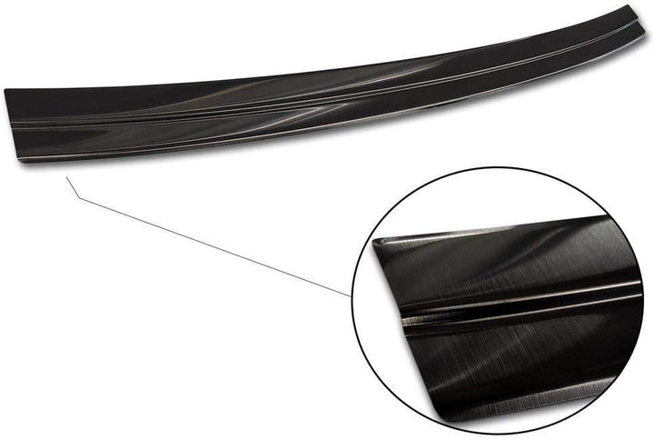 Avisa Schwarz Edelstahl Heckstossstangenschutz kompatibel mit Audi Q7 (4M) 2015-2019 & FL 2019- inkl