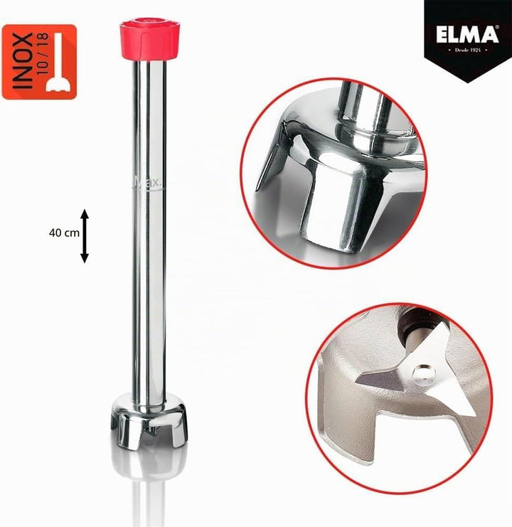 ELMA Stabmixer Rot für den Professionellen (40 CM), Rot